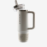 White tumbler, side view