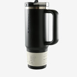 Black tumbler, front view
