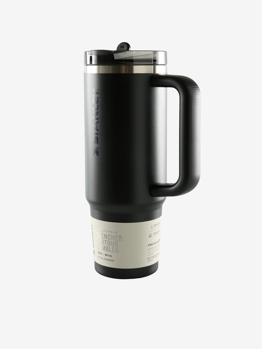 Black tumbler, front view
