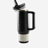 Black tumbler, side view