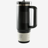 Black tumbler, front view