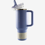 Purple tumbler, side view