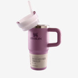 Purple tumbler, side view