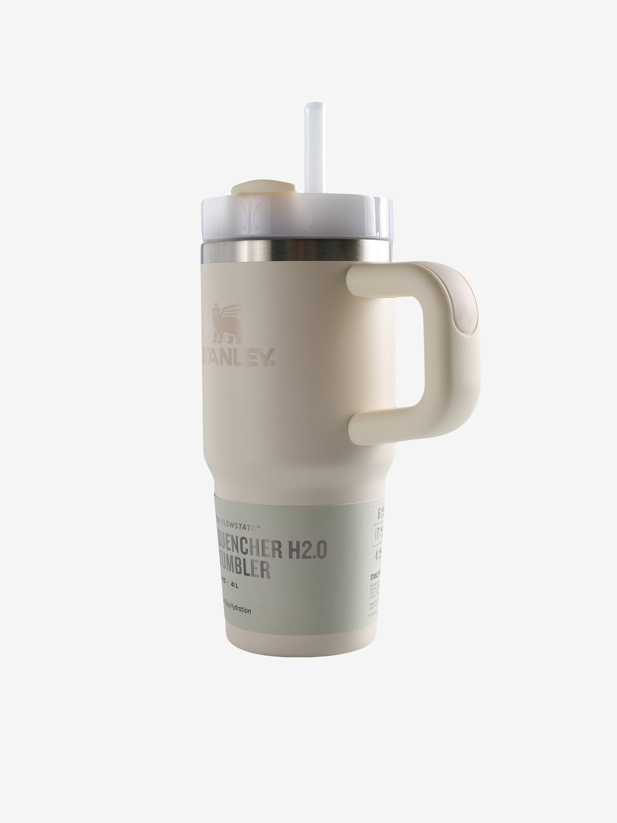 Tan tumbler, front view