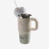 Tan tumbler, front view