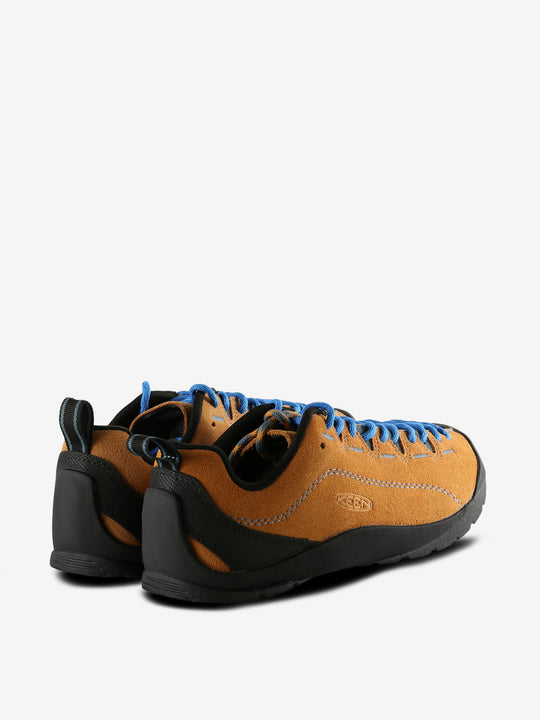 Brown sneakers, back view