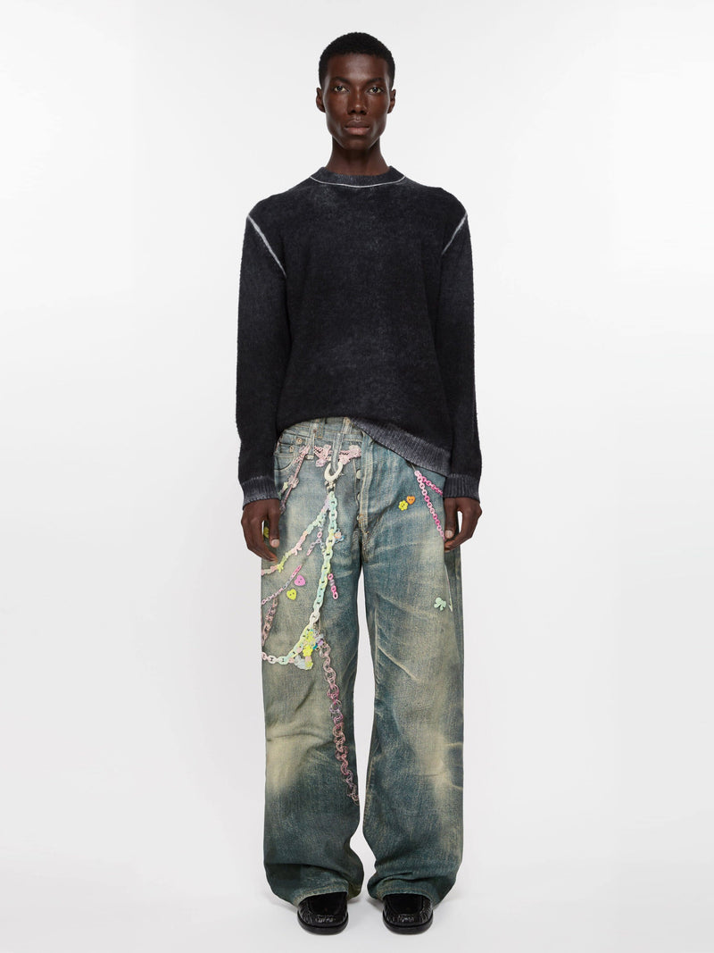 ACNE STUDIOS - Men Vintage Chain Detail Loose Jean