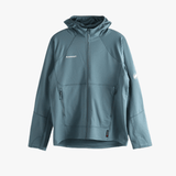 Blue jacket, front view