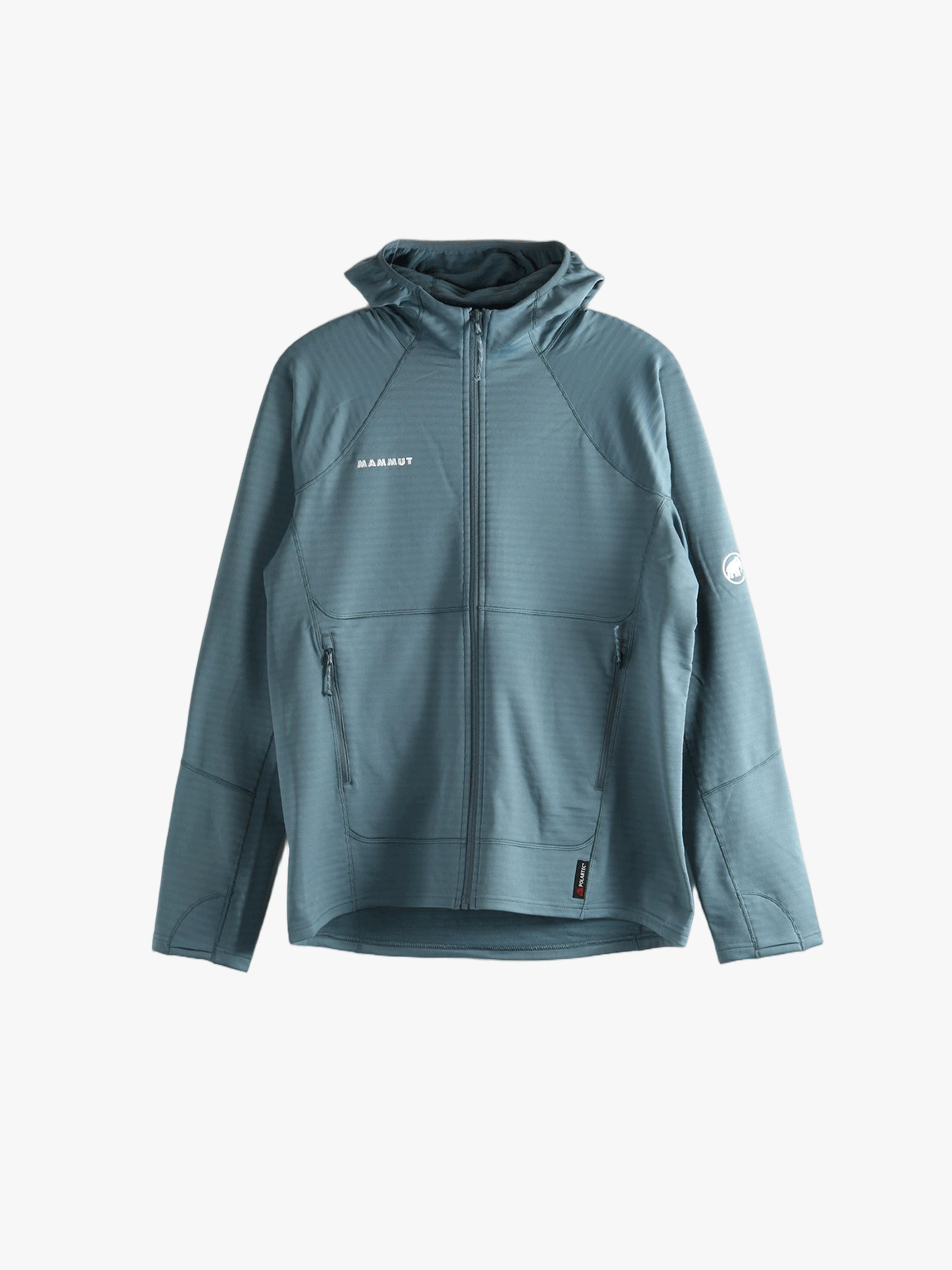 Blue jacket, front view
