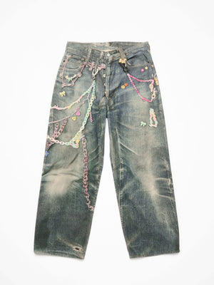 ACNE STUDIOS - Men Vintage Chain Detail Loose Jean