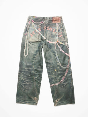 ACNE STUDIOS - Men Vintage Chain Detail Loose Jean