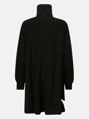 YOHJI YAMAMOTO REGULATION - Women Wide High Neck Knit Dress