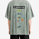 Green shirt, full body view