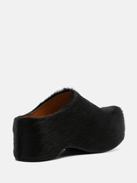 MARNI - Women Hair Calfskin Chunky Clog Sabot