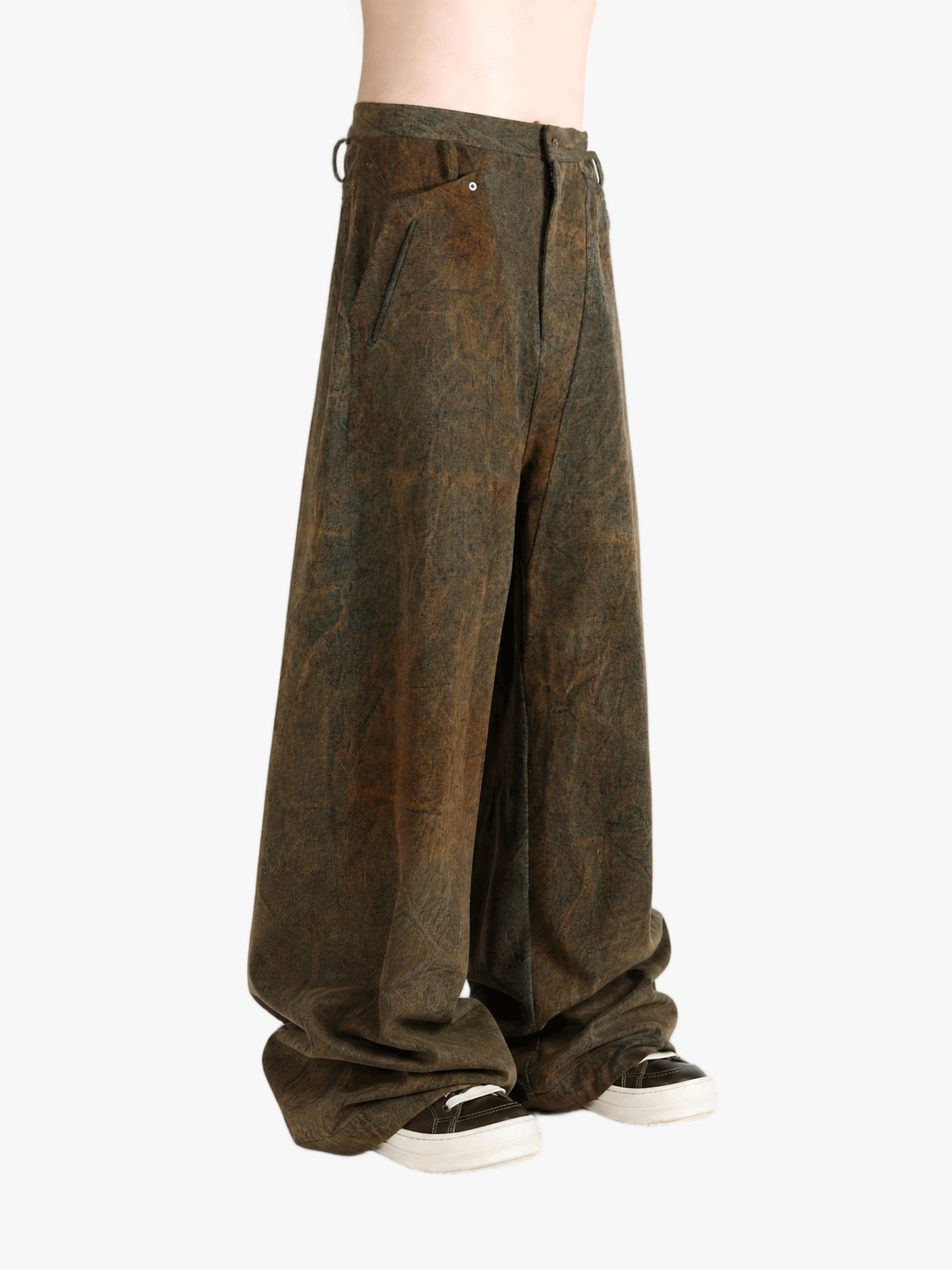 Brown pants, front view