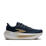 Navy shoes, side view