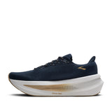 Navy shoes, side view