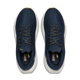 Navy shoes, front view