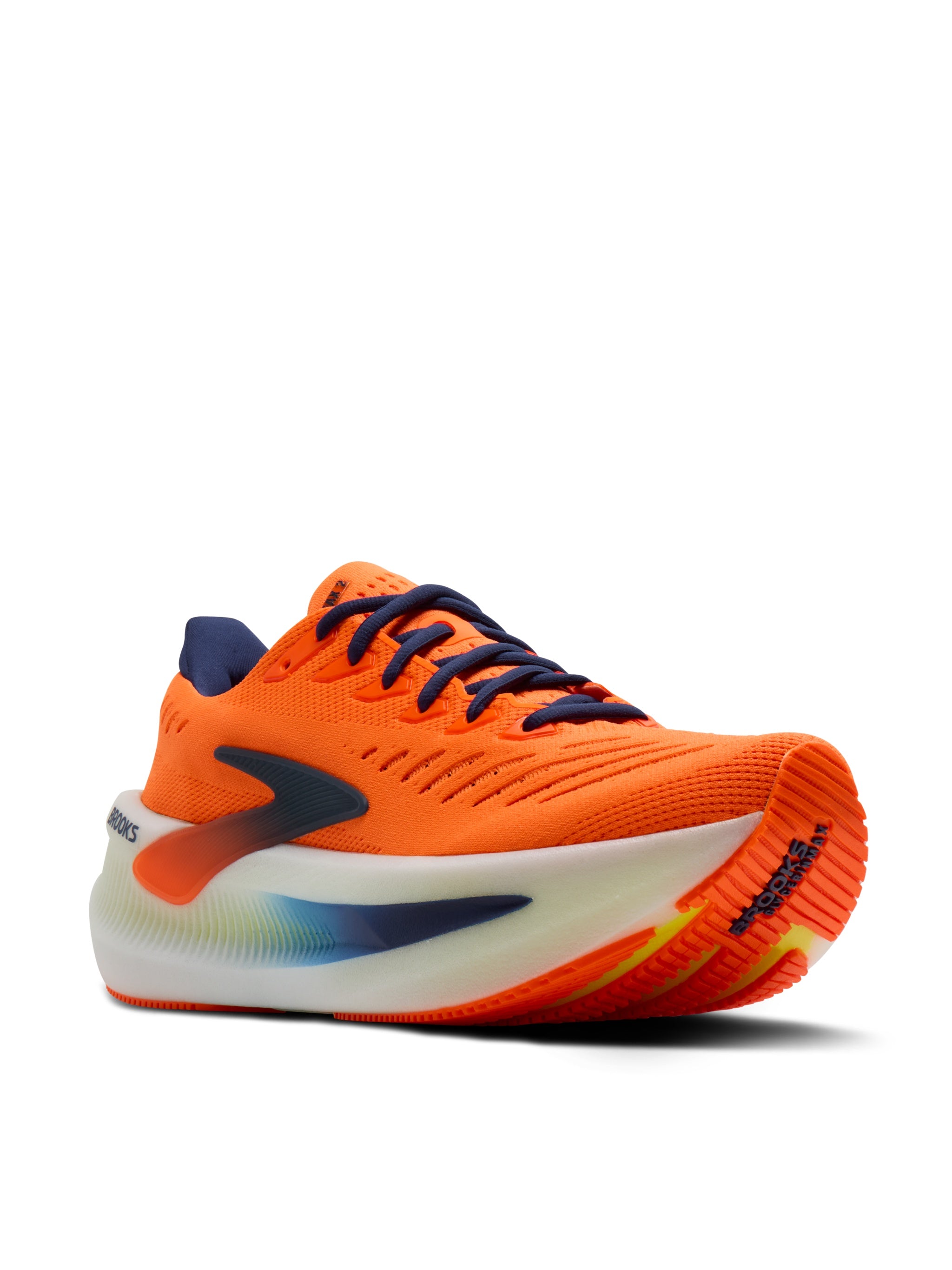 Orange shoes, side view