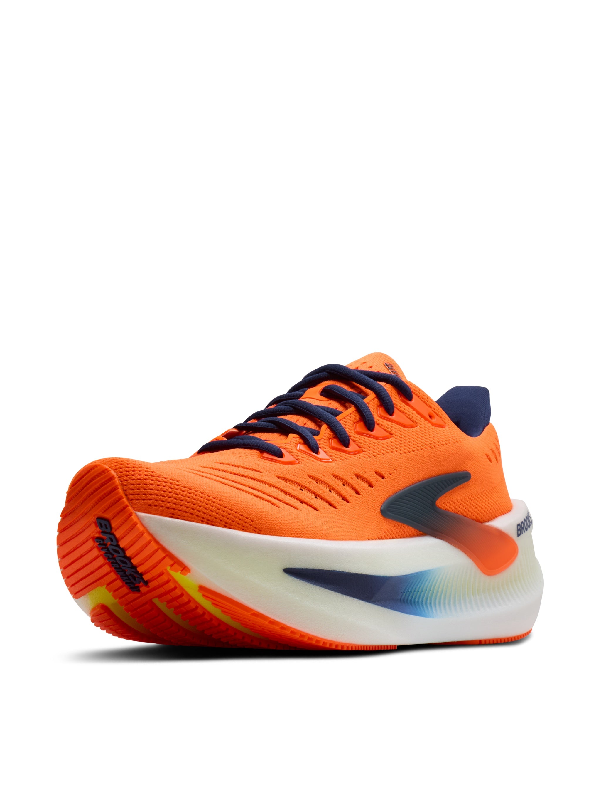 Orange shoes, side view