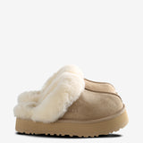 Tan shoes,front view