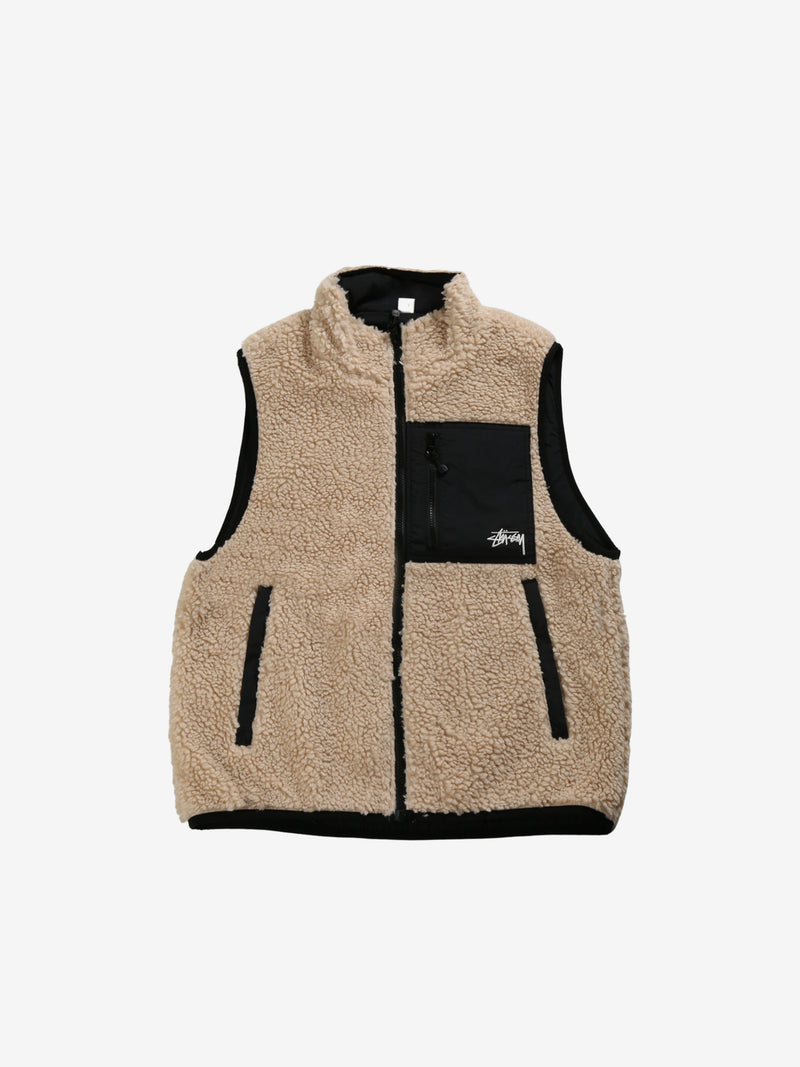 STUSSY - Men Sherpa Reversible Vest