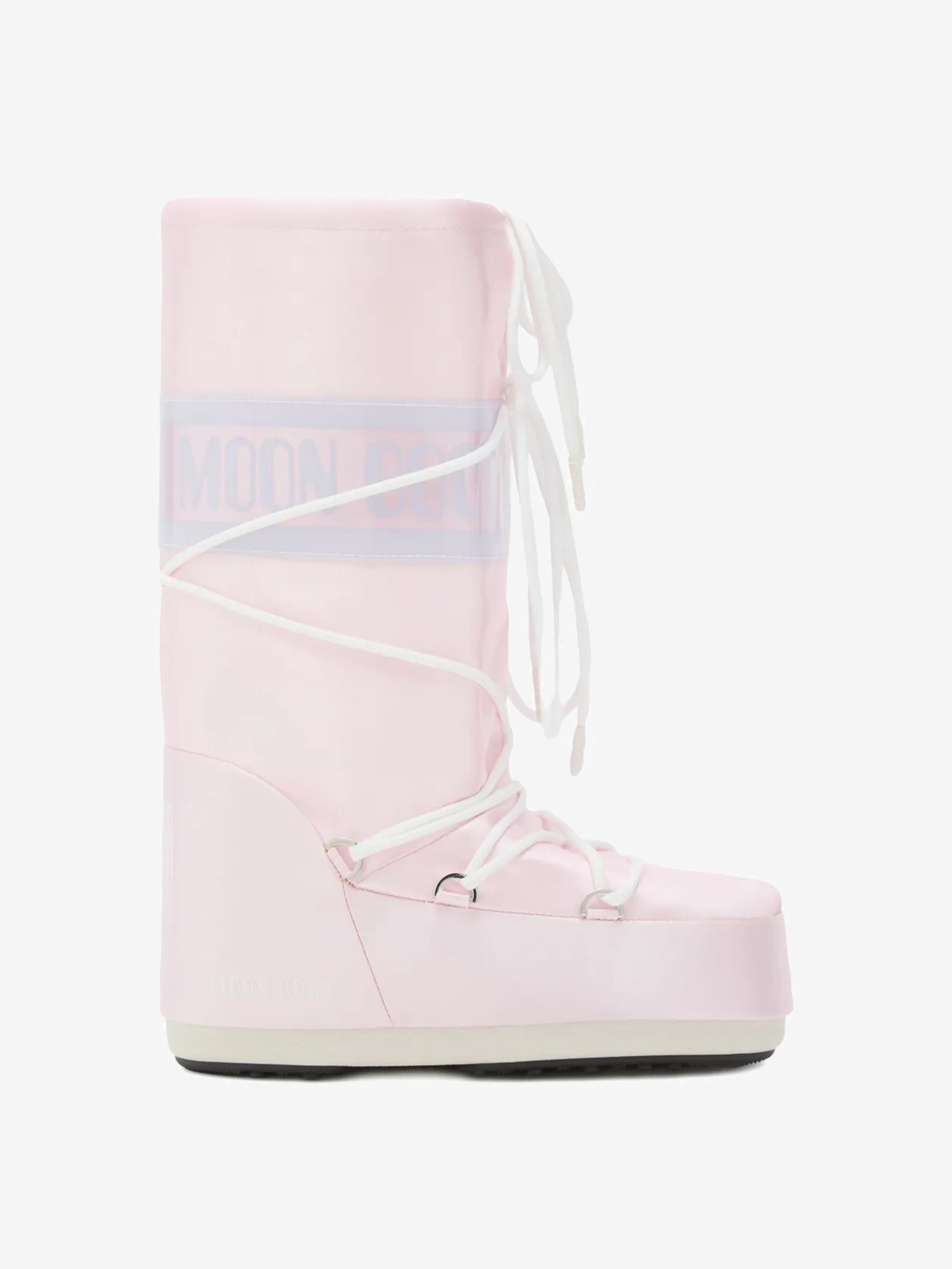 Pink boots, side view