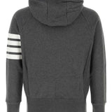 Grey hoodie, back view