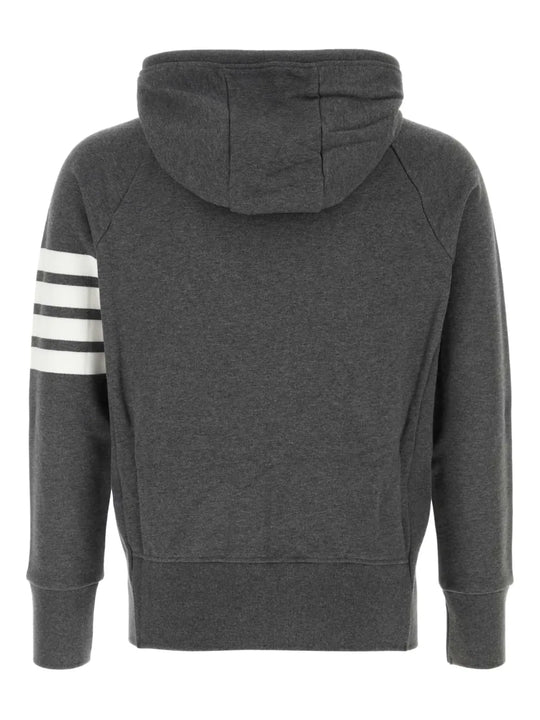 Grey hoodie, back view