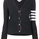 THOM BROWNE - Women Classic V-Neck Cardigan W/4 Bar In Cashmere