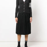 THOM BROWNE - Women Classic V-Neck Cardigan W/4 Bar In Cashmere
