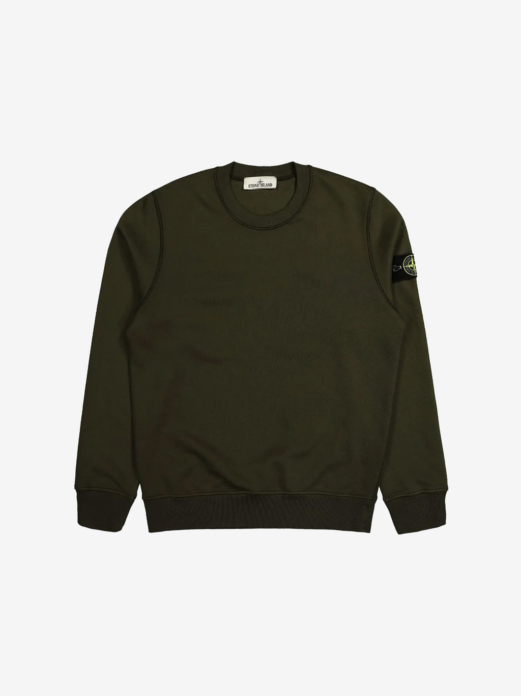STONE ISLAND - Men Organic Cotton Fleece Crewneck