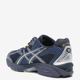 Navy sneaker, back view