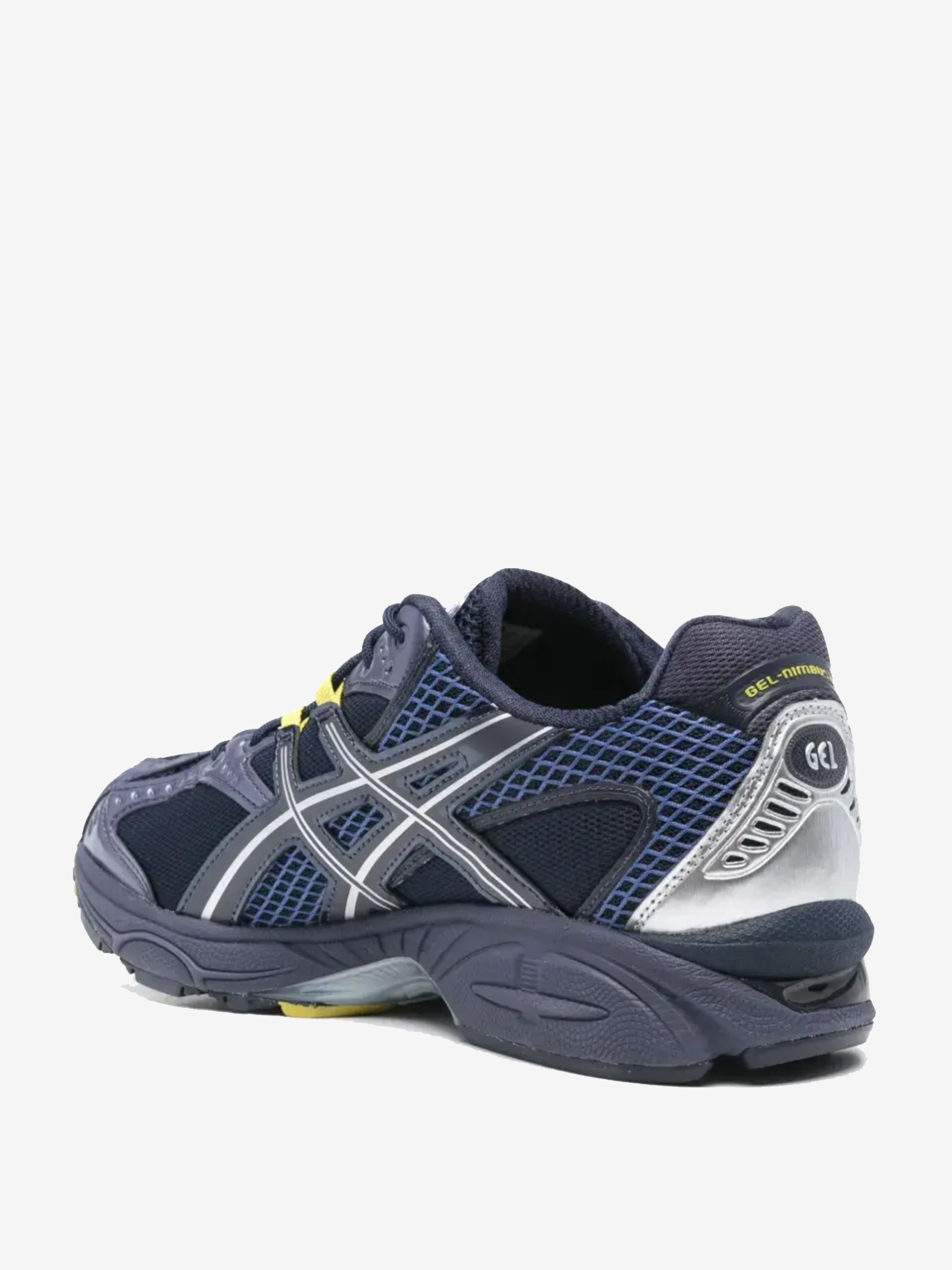 Navy sneaker, back view