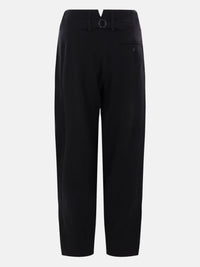 Y'S - Women Wool Double Tuck Wide Pants