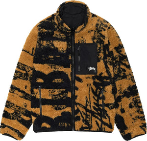 STUSSY - Men Sherpa Reversible Stamp Jacket