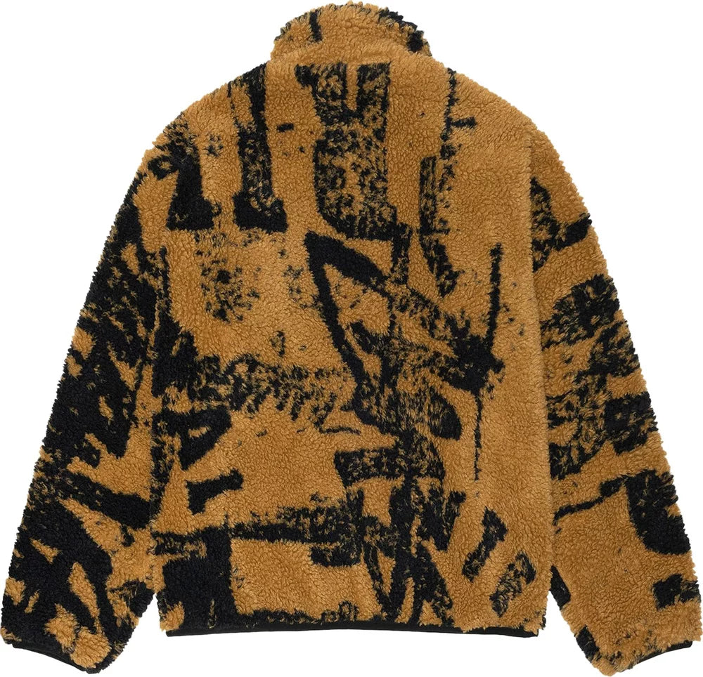 STUSSY - Men Sherpa Reversible Stamp Jacket