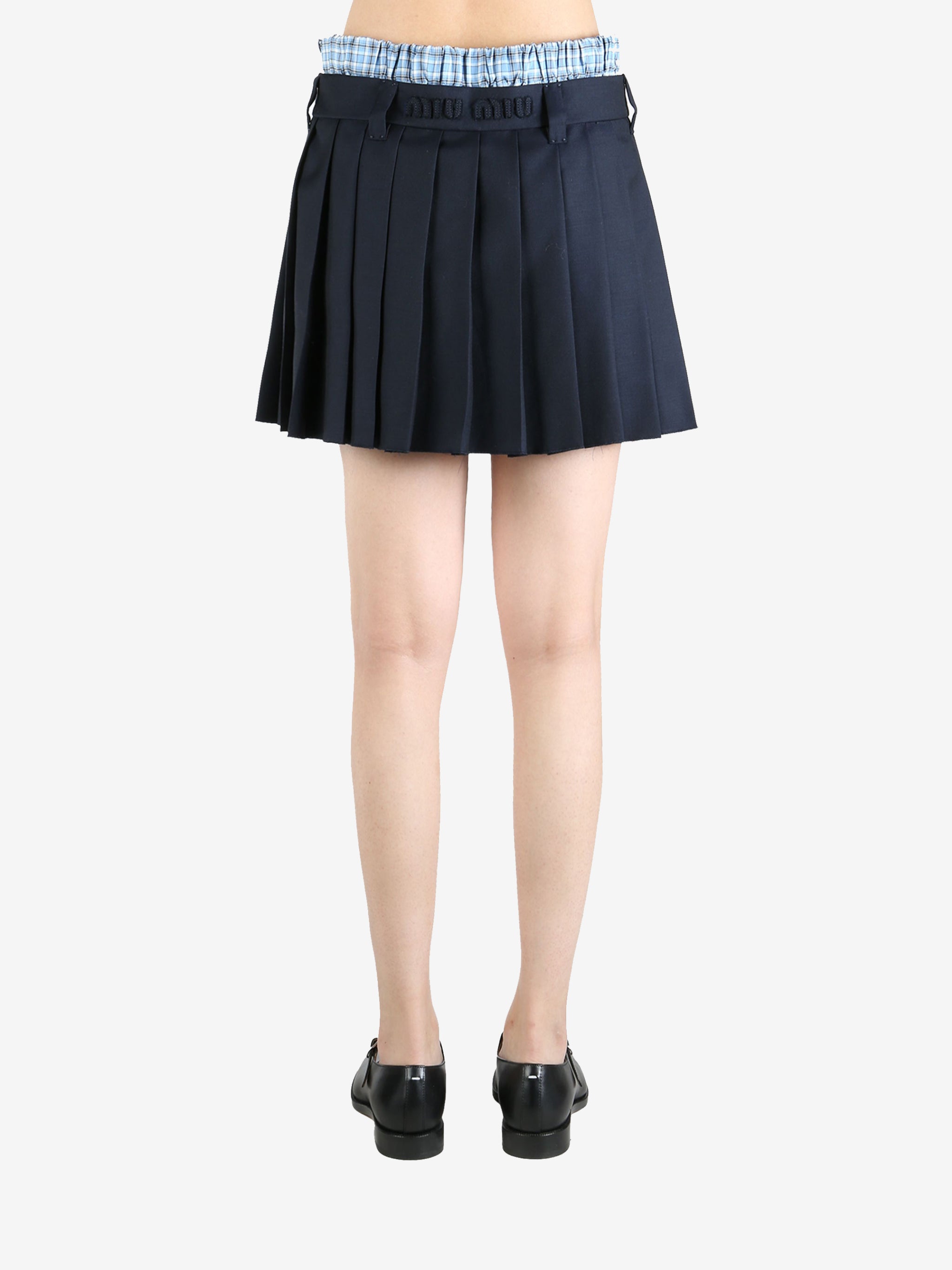 スカート MIU MIU Pleated Skirt Miu Miu Pleated Skirt | Grey | FARFETCH