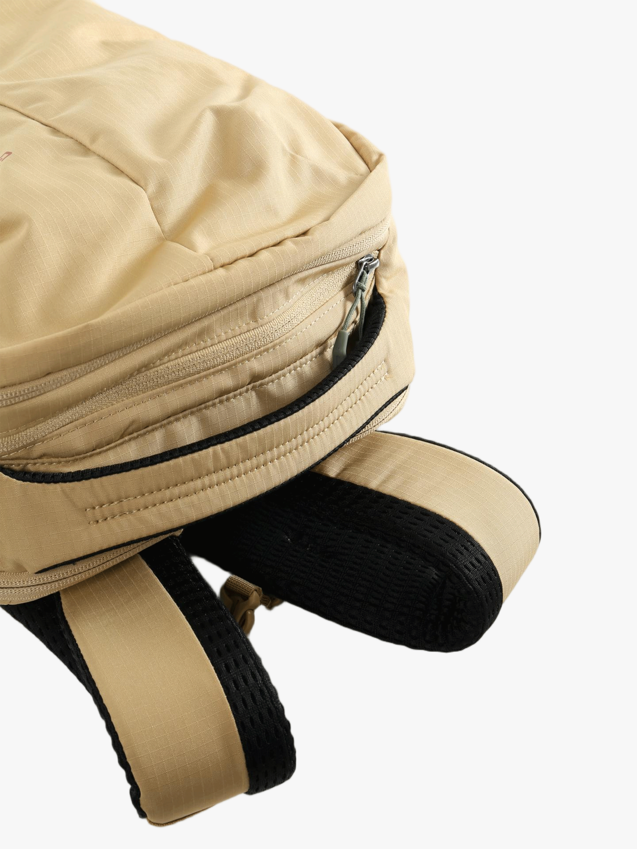 Close up of Tan bag, showing detail