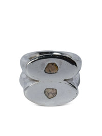 PARTS OF FOUR - Stack Ring (Romans, 0.4 CT, 2 Diamond Slabs, PA+DIA)