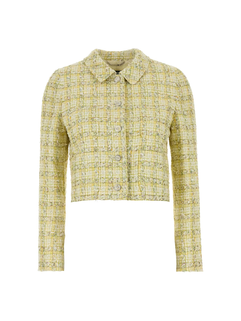 VERSACE - Women Cotton Mix Fancy Tweed Informal Jacket