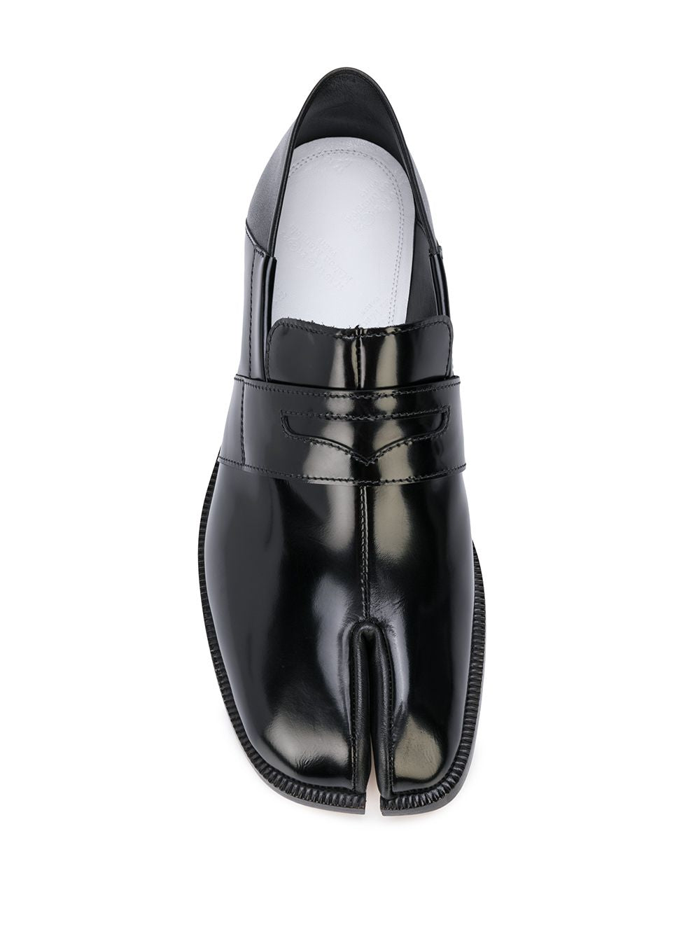 black shoes, top view