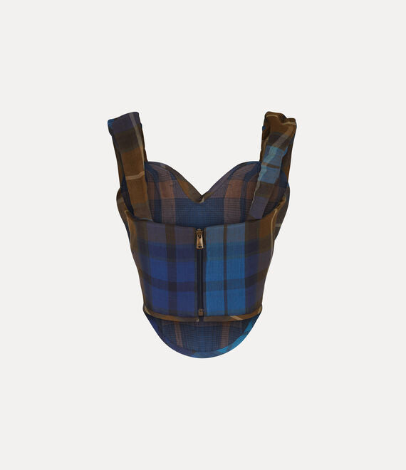 Blue top, front view