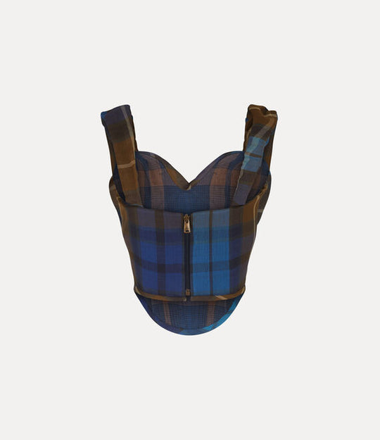 Blue top, front view