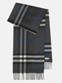 BURBERRY - Unisex Check Cashmere Scarf