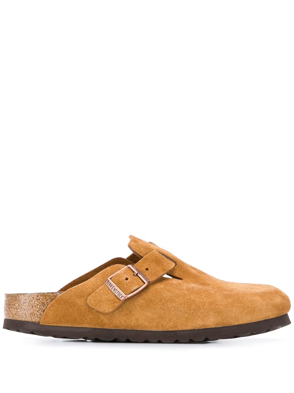 BIRKENSTOCK Boston Soft Footbed Suede Leather Slippers