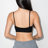 Black activewear worn by a person, showing the activewear's fit
