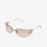 Pink eyewear, side view