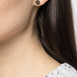 PARTS OF FOUR - Stud Earring (0.2 CT, Tiny Faceted Diamond Slab, DA+FCDIA)