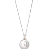 PARTS OF FOUR - Disk Necklace (0.2 CT, Tiny Faceted Diamond Slab, 35mm, PA+FCDIA)